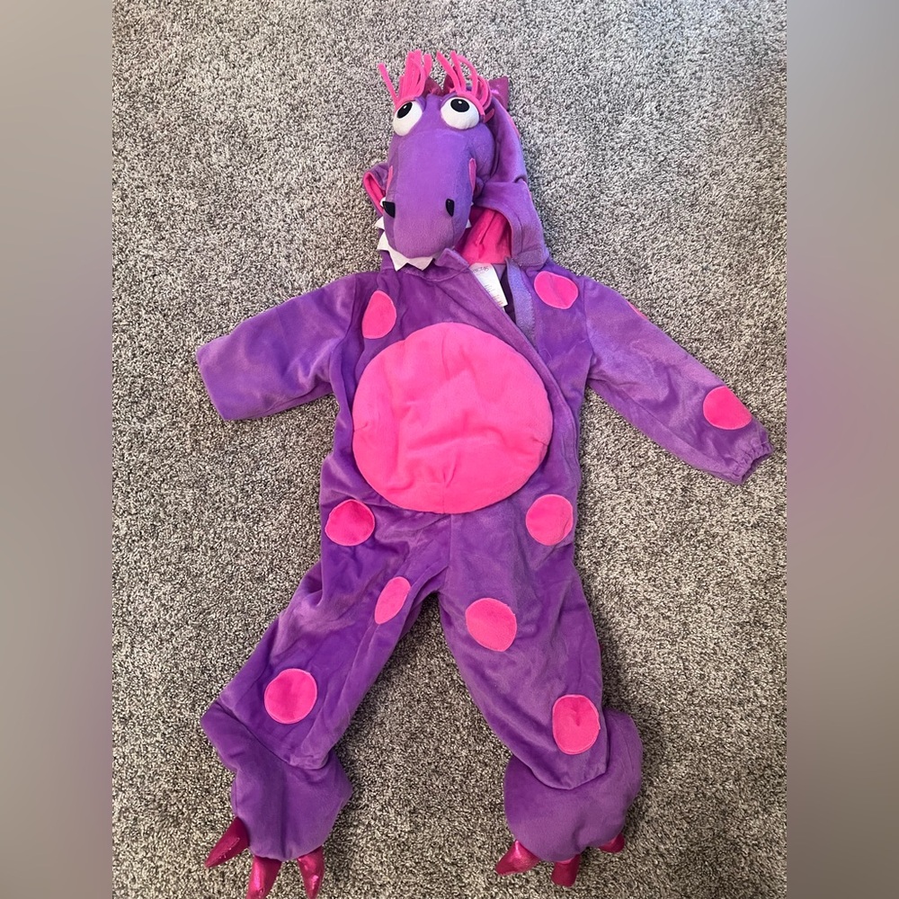 Dragon or Dinosaur costume in Purple and Pink